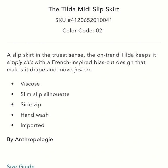 NWOT By Anthropologie The Tilda Cow Print Slip MIDI Skirt - Picture 5 of 8